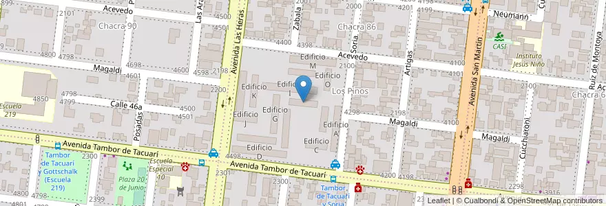 Mapa de ubicacion de Edificio H en Arjantin, Misiones, Departamento Capital, Municipio de Posadas, Posadas.
