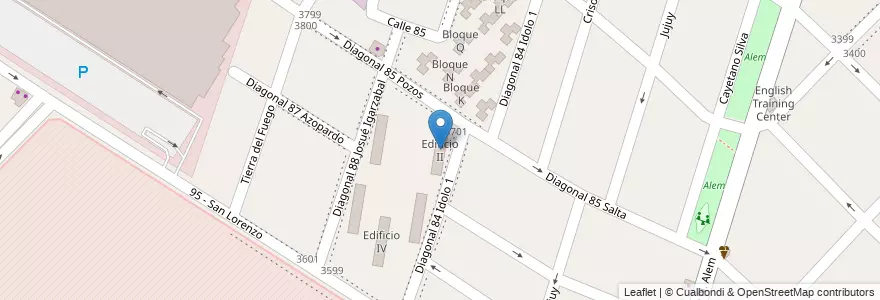 Mapa de ubicacion de Edificio II en Argentina, Província de Buenos Aires, Partido de General San Martín, Villa General Juan Gregorio de Las Heras.
