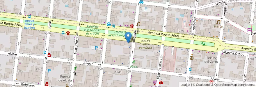 Mapa de ubicacion de Edificio Jacarandá en Argentina, Misiones, Departamento Capital, Municipio de Posadas, Posadas.