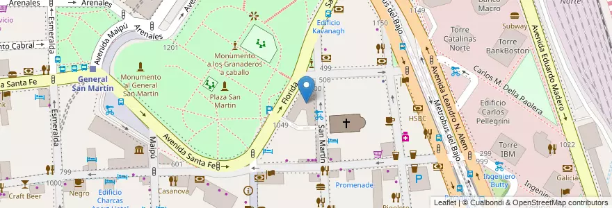 Mapa de ubicacion de Edificio Kavanagh, Retiro en Argentina, Ciudad Autónoma de Buenos Aires, Buenos Aires, Comuna 1.