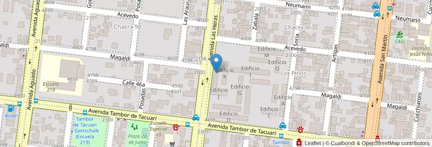 Mapa de ubicacion de Edificio L en Arjantin, Misiones, Departamento Capital, Municipio de Posadas, Posadas.