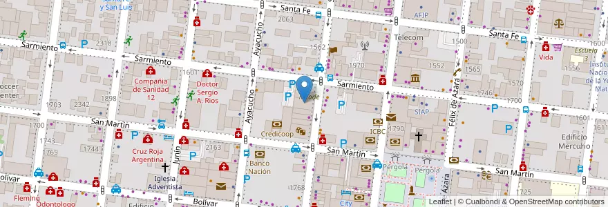 Mapa de ubicacion de Edificio La Casona en Argentina, Misiones, Departamento Capital, Municipio de Posadas, Posadas.