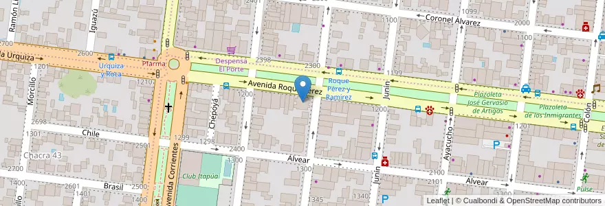 Mapa de ubicacion de Edificio Los Lapachos en アルゼンチン, ミシオネス州, Departamento Capital, Municipio de Posadas, Posadas.