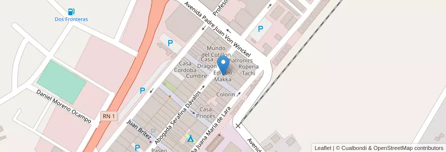 Mapa de ubicacion de Edificio Makka en Paraguay / Paraguái, Región Oriental, Itapúa, Encarnación, Encarnación.