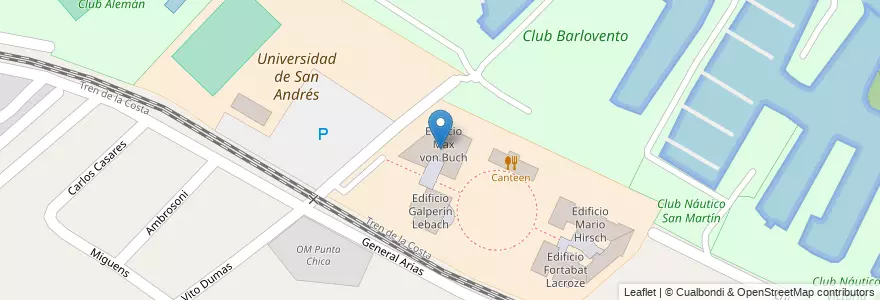 Mapa de ubicacion de Edificio Max von Buch en Argentina, Provincia di Buenos Aires, Partido de San Fernando, Victoria.