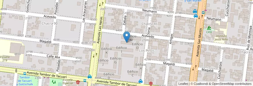 Mapa de ubicacion de Edificio N en Arjantin, Misiones, Departamento Capital, Municipio de Posadas, Posadas.