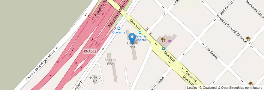 Mapa de ubicacion de Edificio N°1 en آرژانتین, استان بوئنوس آیرس, Partido de La Matanza, Villa Celina.