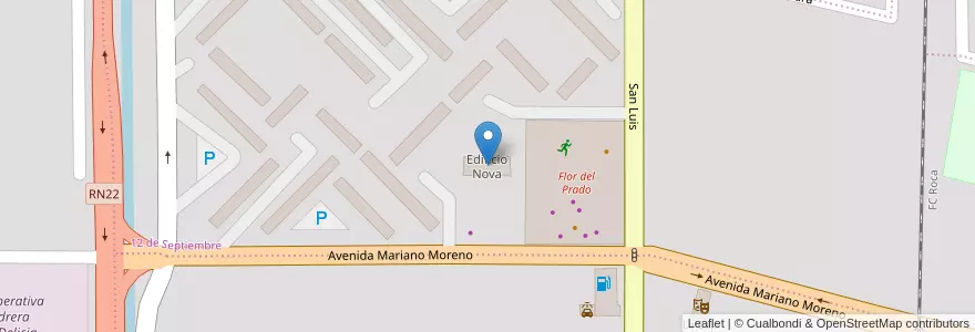 Mapa de ubicacion de Edificio Nova en Argentinien, Provinz Río Negro, Departamento General Roca, Municipio de Cipolletti, Cipolletti.