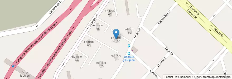 Mapa de ubicacion de edificio nro 60 en Argentina, Província de Buenos Aires, Partido de La Matanza, Villa Celina.