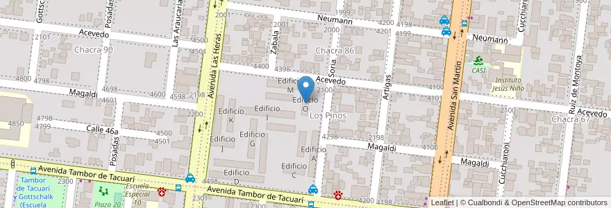 Mapa de ubicacion de Edificio O en Arjantin, Misiones, Departamento Capital, Municipio de Posadas, Posadas.