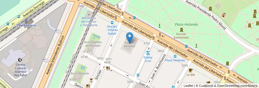 Mapa de ubicacion de Edificio Panedile, Palermo en Argentina, Ciudad Autónoma de Buenos Aires, Buenos Aires, Comuna 14.