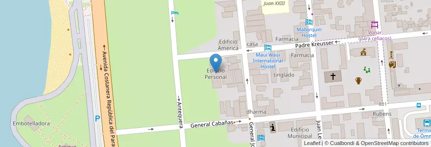 Mapa de ubicacion de Edificio Personal en Paraguay / Paraguái, Región Oriental, Itapúa, Encarnación, Encarnación.
