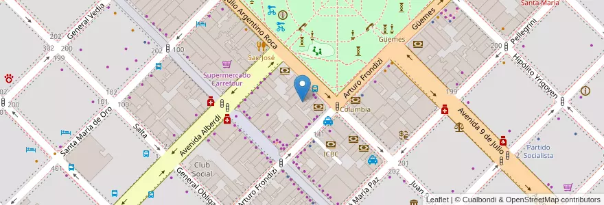 Mapa de ubicacion de Edificio Plaza en Argentina, Chaco, Departamento San Fernando, Municipio de Resistencia, Resistencia.