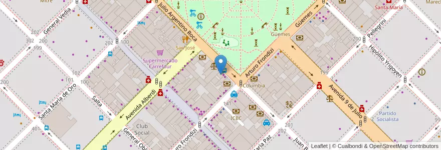 Mapa de ubicacion de Edificio Plaza en Argentina, Chaco, Departamento San Fernando, Municipio de Resistencia, Resistencia.