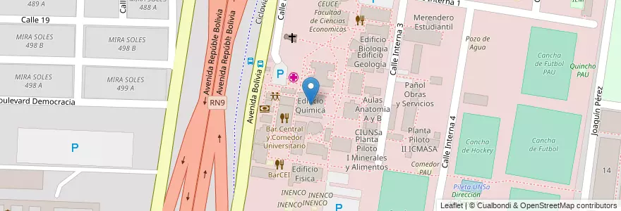Mapa de ubicacion de Edificio Química en Argentina, Salta, Rosario de Lerma, Salta.