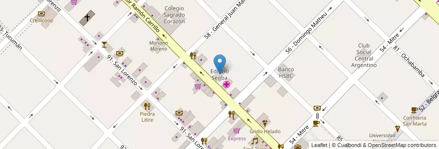 Mapa de ubicacion de Edificio Segba en Argentina, Província de Buenos Aires, Partido de General San Martín.