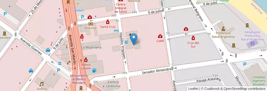 Mapa de ubicacion de Edificio Sotavento en Argentina, Província de Santa Cruz, Deseado, Caleta Olivia.