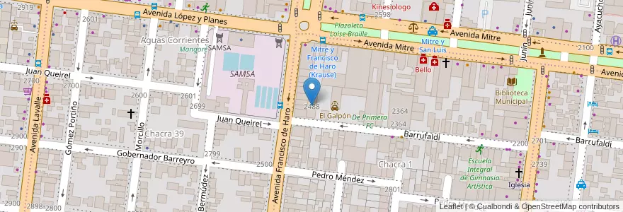 Mapa de ubicacion de Edificio Terraza en Argentina, Misiones, Departamento Capital, Municipio de Posadas, Posadas.