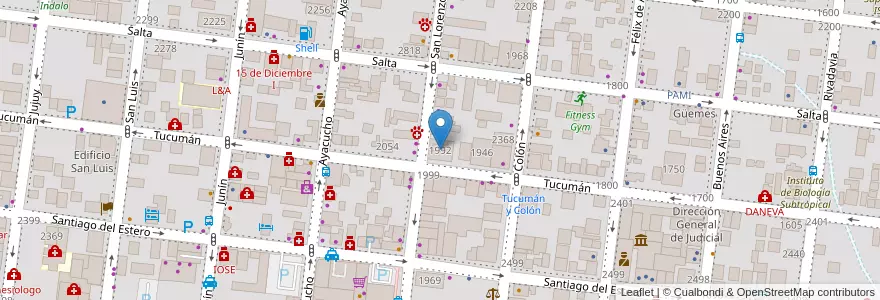 Mapa de ubicacion de Edificio Tucumán en Argentine, Misiones, Departamento Capital, Municipio de Posadas, Posadas.