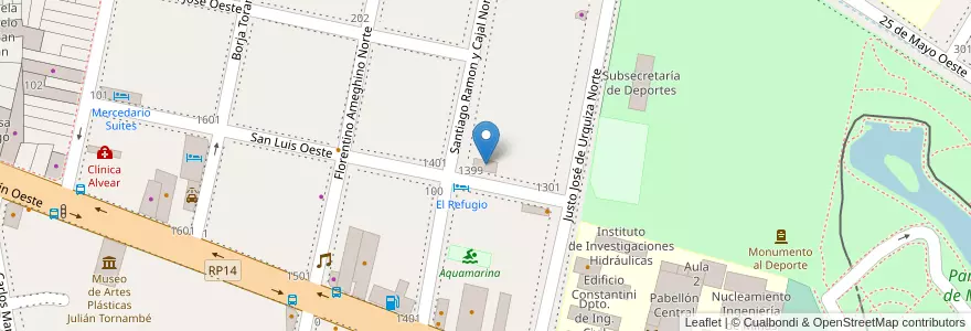 Mapa de ubicacion de Edificio Tulum V en Argentina, San Juan, Capital, Desamparados.