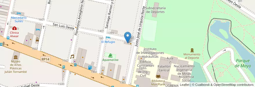 Mapa de ubicacion de Edificio Tulum XI en Argentina, San Juan, Capital, Desamparados.