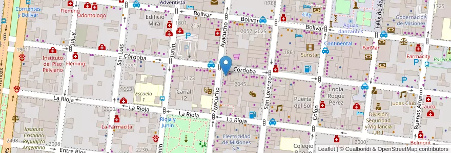 Mapa de ubicacion de Edificio Viking en Argentina, Misiones, Departamento Capital, Municipio de Posadas, Posadas.