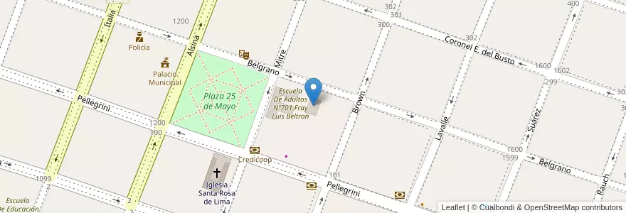 Mapa de ubicacion de Edificios Belgrano en Argentina, Buenos Aires, Partido de Bragado, Bragado.