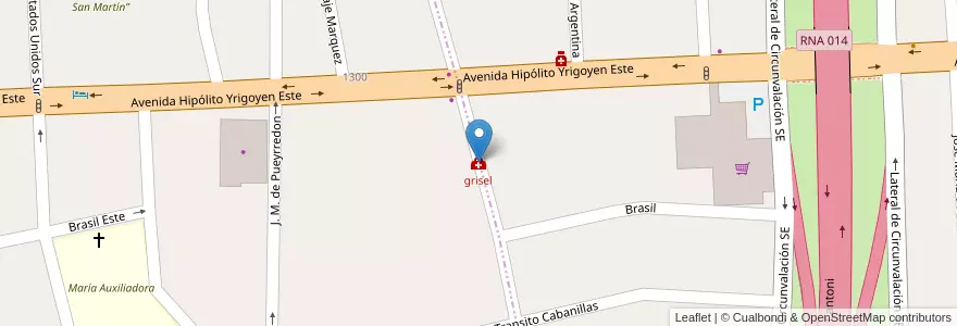 Mapa de ubicacion de grisel en Argentina, San Juan, Capital.