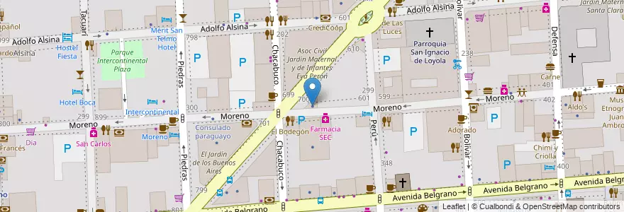 Mapa de ubicacion de Instituto Nacional de Reaseguros, Montserrat en Argentinien, Ciudad Autónoma de Buenos Aires, Buenos Aires, Comuna 1.
