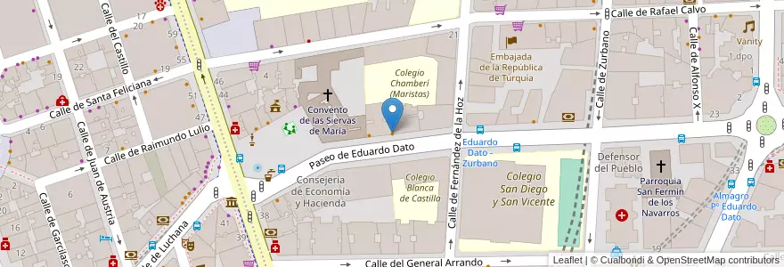 Mapa de ubicacion de Lua en إسبانيا, منطقة مدريد, منطقة مدريد, مدريد.