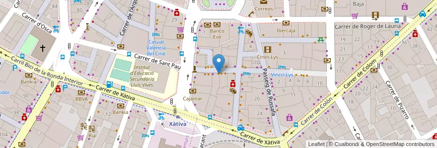 Mapa de ubicacion de Sofra en Espanya, Comunitat Valenciana, València, Comarca de València, València.