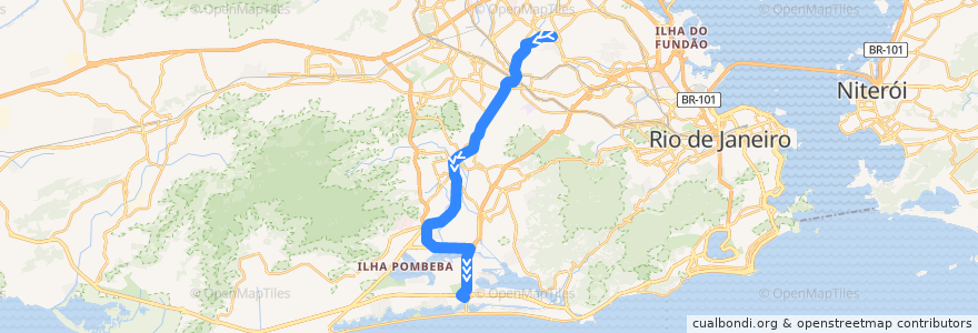 Mapa del recorrido BRT 31 - Vicente de Carvalho → Alvorada de la línea  en 里约热内卢.