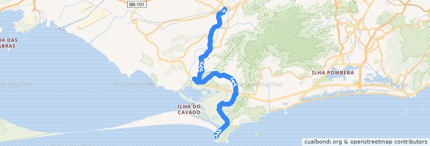 Mapa del recorrido Ônibus 867 - Barra de Guaratiba → Campo Grande de la línea  en Río de Janeiro.