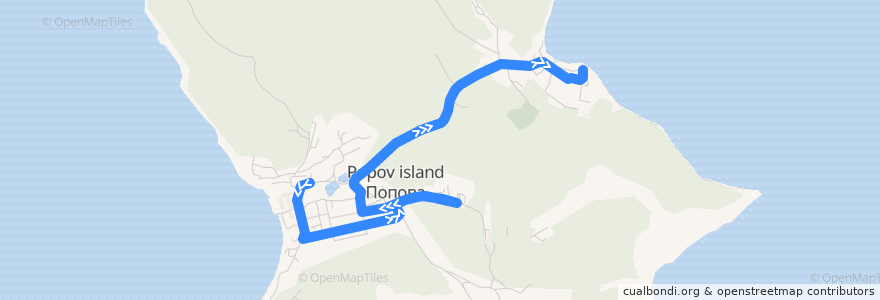 Mapa del recorrido Автобус 93: Аптека - Причал de la línea  en Владивостокский городской округ.