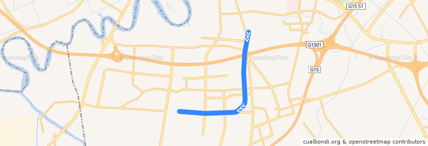 Mapa del recorrido S3号线 de la línea  en Yinzhou District.