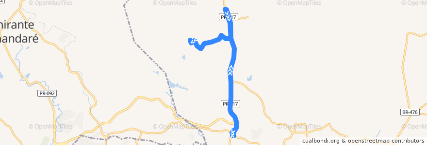Mapa del recorrido Santa Tereza de la línea  en コロンボ.