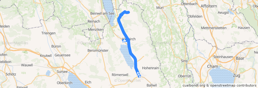 Mapa del recorrido Bus 109: Hochdorf, Bahnhof => Schongau, Kreuz de la línea  en Люцерн.