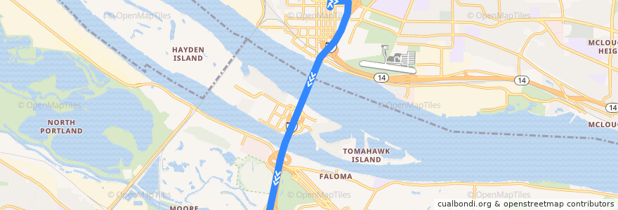 Mapa del recorrido Bus 60: Vancouver City Center => Delta Park de la línea  en 미국.