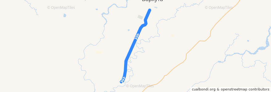 Mapa del recorrido Адлер - Воркута de la línea  en Russia.