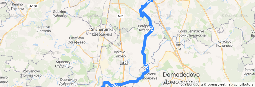 Mapa del recorrido Автобус №59 (Подольск): Станция Расторгуево - Станция Подольск de la línea  en Московская область.