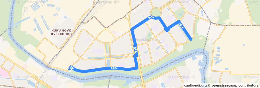Mapa del recorrido Автобус 762: Марьино - 8-й микрорайон Марьинского Парка de la línea  en Moskau.