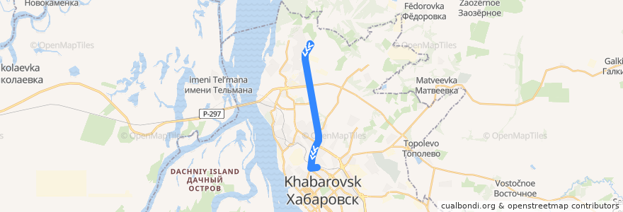 Mapa del recorrido Автобус 6: ул. Связная - Железнодорожный вокзал de la línea  en ハバロフスク地区.