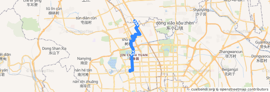 Mapa del recorrido Bus 681: 龙锦苑公交场站 => 海淀中街 de la línea  en 北京市.