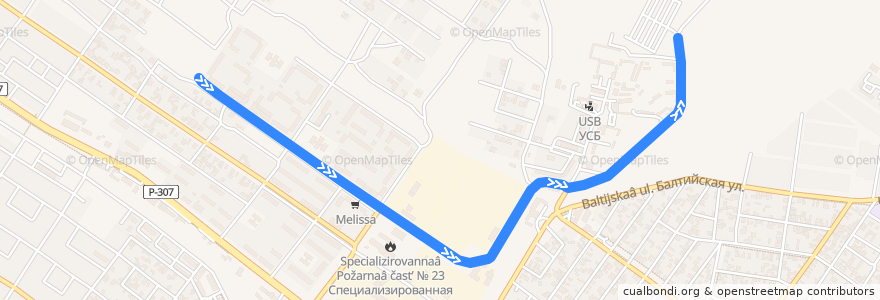 Mapa del recorrido Автобус №7 de la línea  en городской округ Грозный.