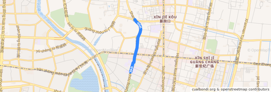 Mapa del recorrido 南京公交83路 de la línea  en نانجينغ.