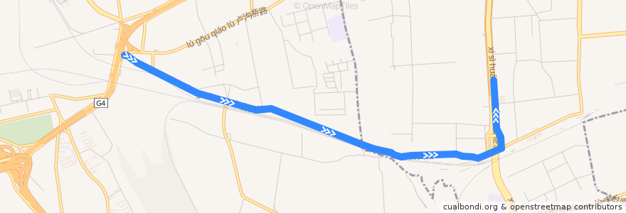 Mapa del recorrido Bus 77: 晓月苑小区 => 外文印刷厂西门 de la línea  en 北京市.