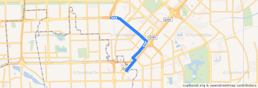 Mapa del recorrido Bus 970: 密云汽车站 => 东直门外 de la línea  en 베이징시.