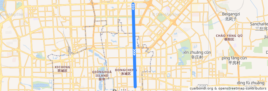Mapa del recorrido Bus 674: 惠新东桥南 => 北京华侨城 de la línea  en Pékin.