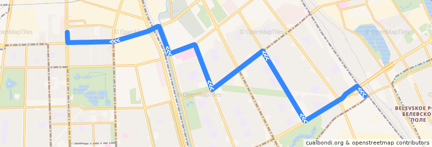 Mapa del recorrido Троллейбус № 36: ж/д станция «Сортировочная» => станция метро «Электросила» de la línea  en Санкт-Петербург.