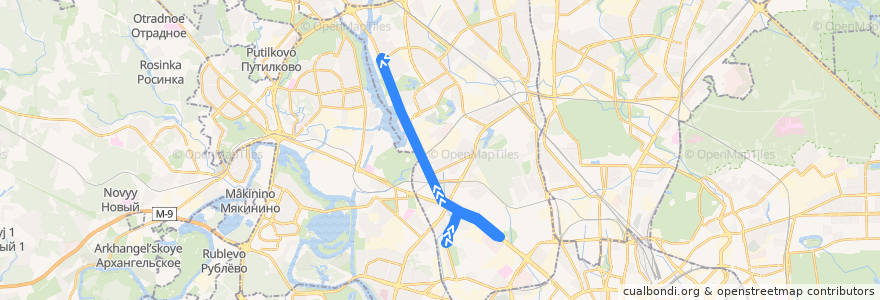 Mapa del recorrido Автобус т6: Песчаная площадь => Кинотеатр «Нева» de la línea  en 北行政区.